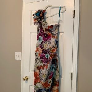 Chiara Boni La Petite Robe Gosia Floral One-Shoulder Gown